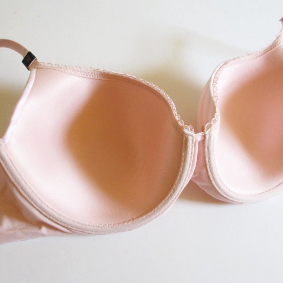 38DDD VICTORIA SECRET Lightly Lined Perfect Coverage Full Bra Pink White Stripe - Picture 6 of 7